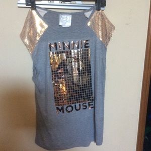 Must Sell! NEW Mickey Metallic and Sequins Tee